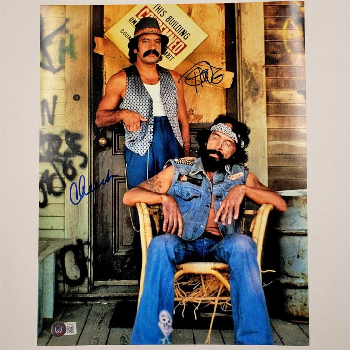 Cheech Marin and Tommy Chong signed 11x14 photo #2 (A) ~ Beckett BAS Holo
