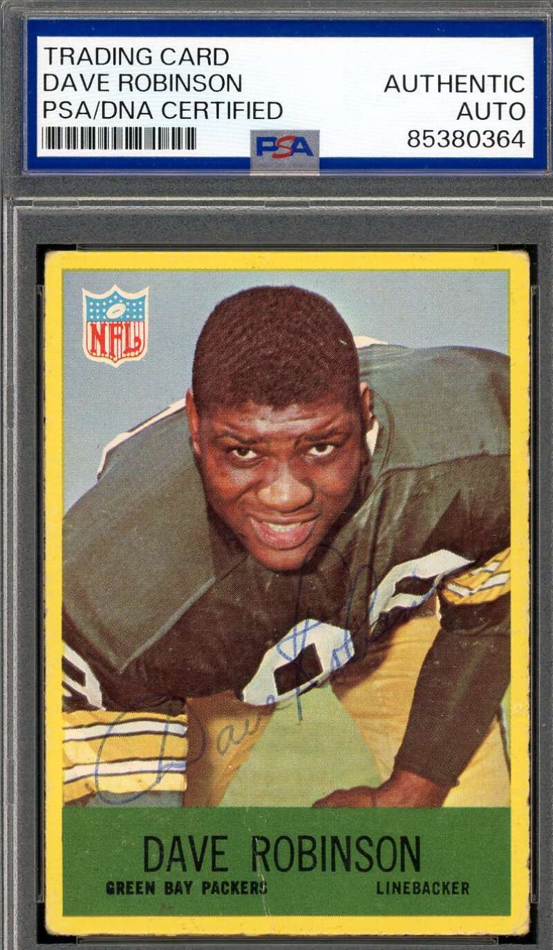 Dave Robinson PSA DNA Vintage Signed 1967 Philadelphia Gum Rookie Autograph Pack