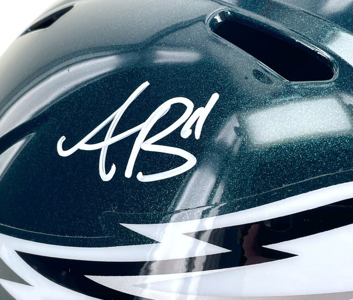 A.J. Brown Autographed Philadelphia Eagles F/S Speed Helmet BAS COA Signed AJ