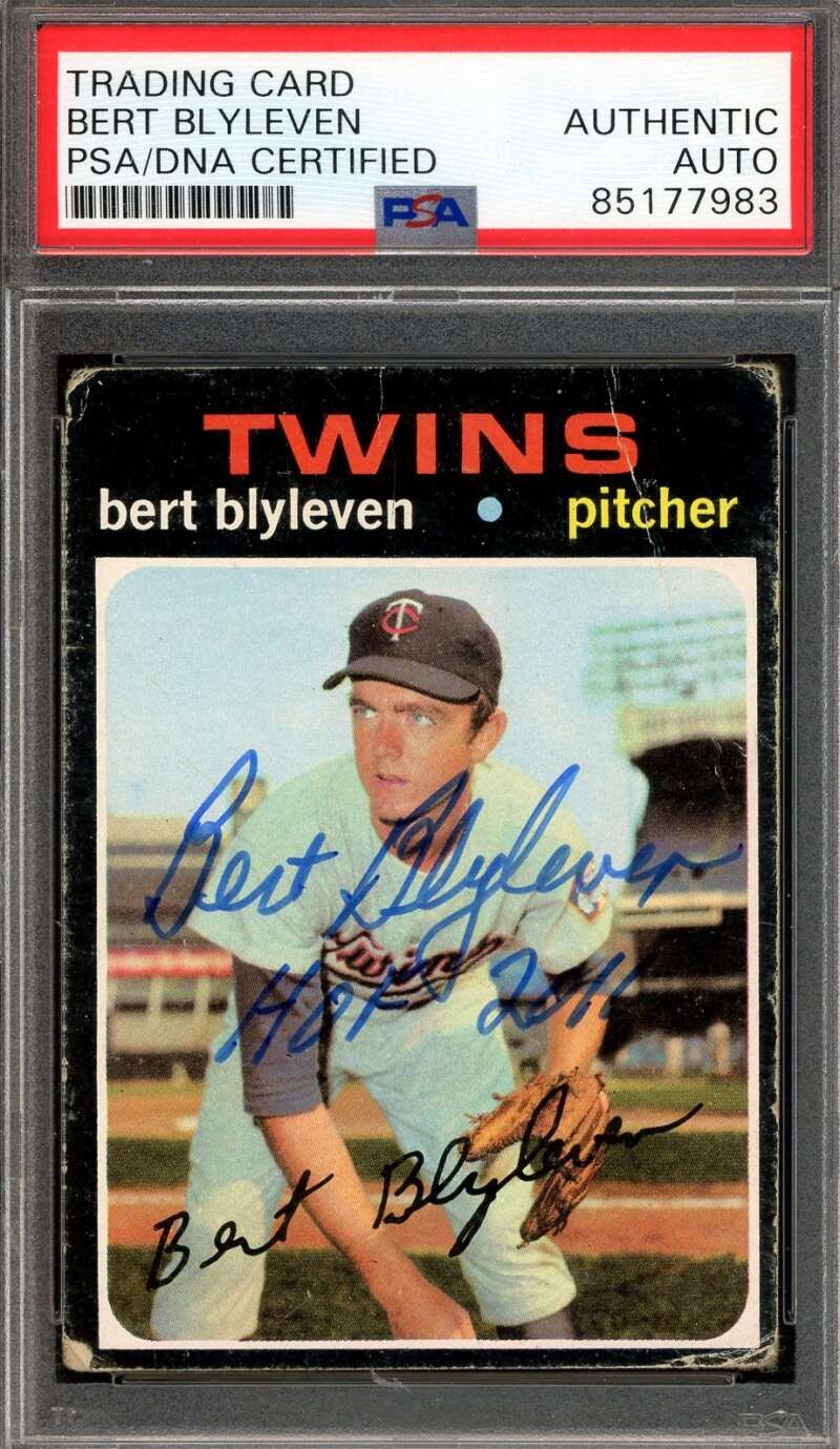 Bert Blyleven PSA DNA Signed 1971 Topps Rookie Autograph Twins