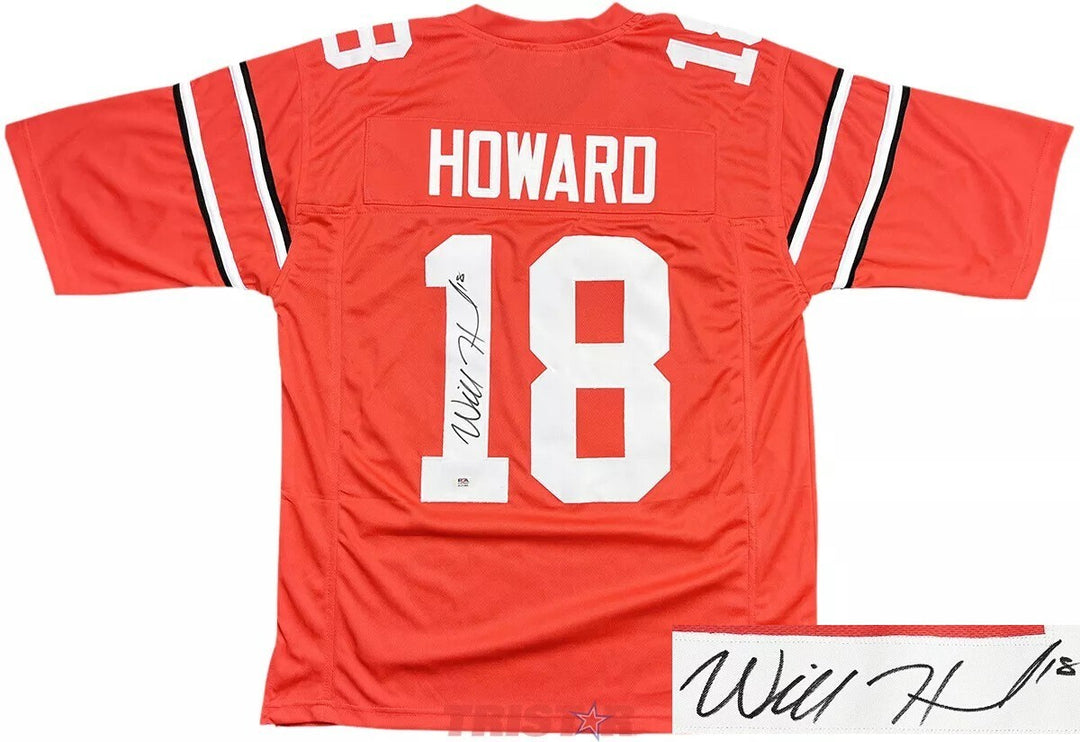 Will Howard signed Ohio State Custom Stitched College Football Jersey #18 - PSA