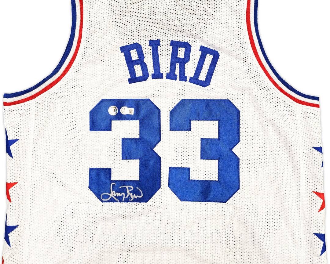 Boston Celtics Larry Bird Autographed Signed White All Star Jersey Beckett Wit