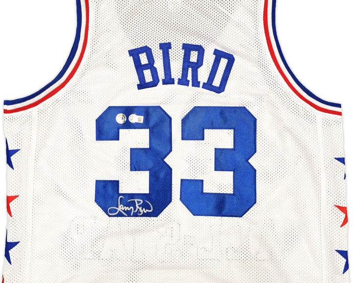 Boston Celtics Larry Bird Autographed Signed White All Star Jersey Beckett Wit
