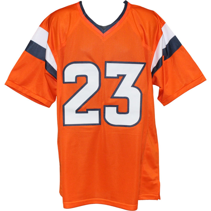 Jahdae Barron Autographed Pro Style Size XL Orange Jersey Beckett Witness 54010