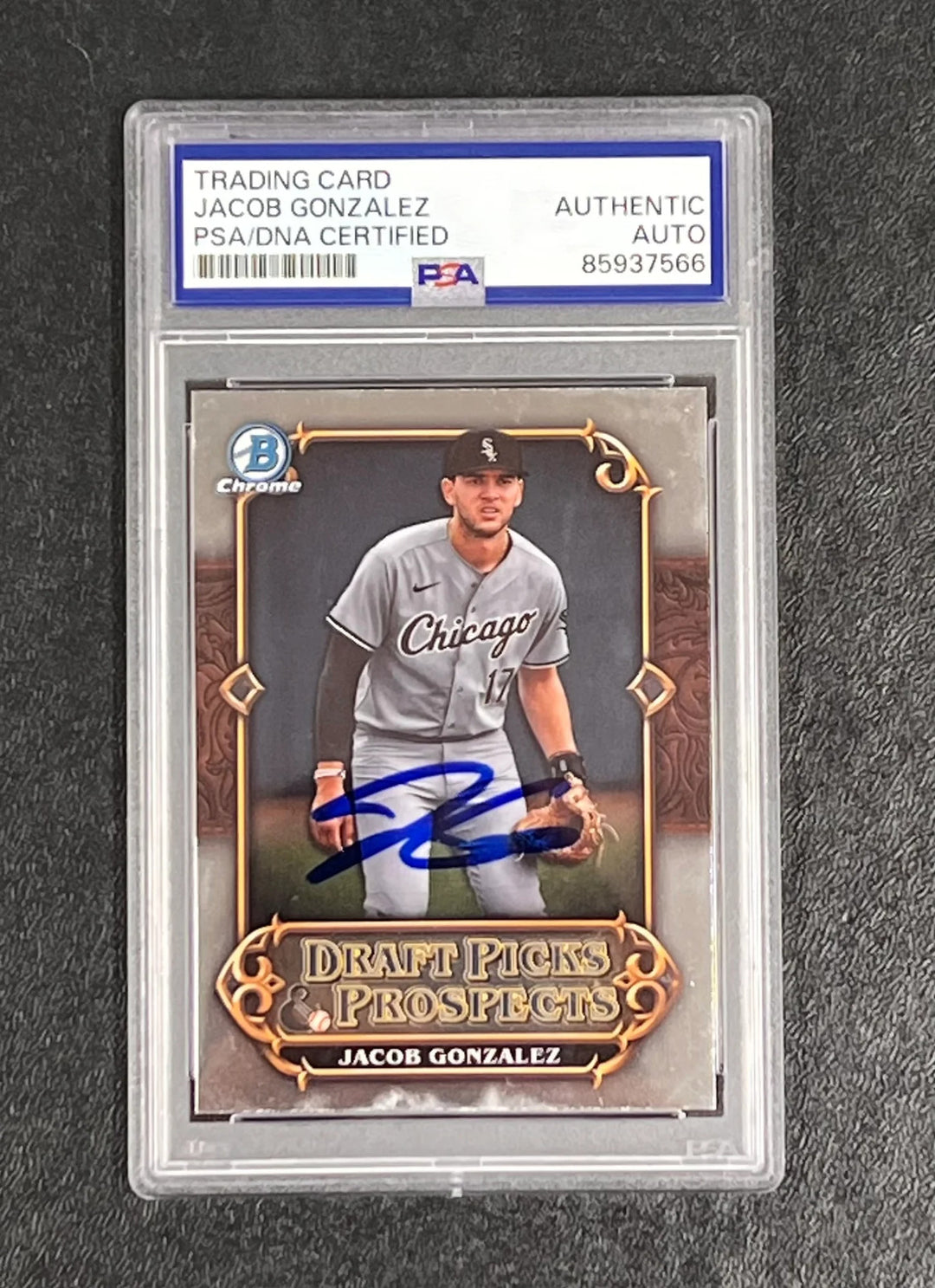 2023 Topps Bowman#DPP-20 Jacob Gonzalez  Signed Card Auto PSA Slabbed White Sox