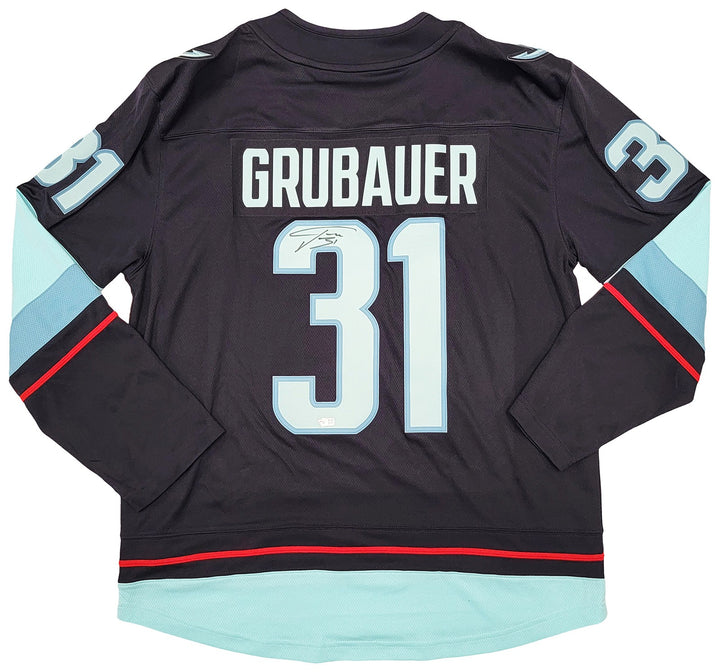 Seattle Kraken Philipp Grubauer Auto Blue Fanatics Jersey Size XL Fanatics Holo