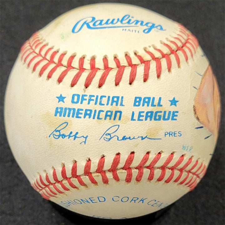 Joe Dimaggio signed Hand Painted OAL AL American League Baseball autograph ~ JSA