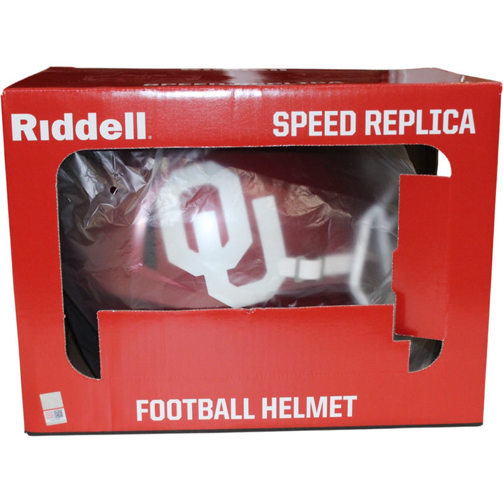 Sam Bradford Autographed Oklahoma Sooners F/S Helmet Heisman Beckett 54269