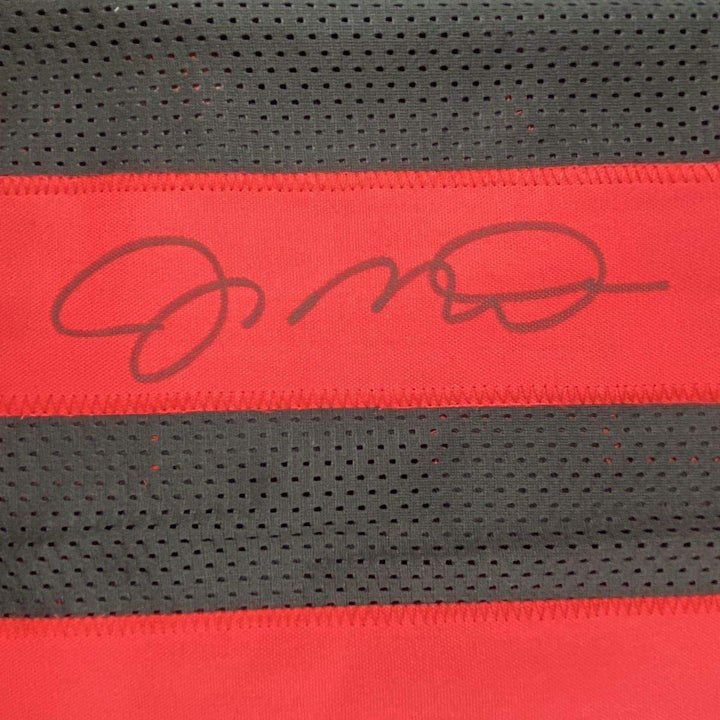 Autographed/Signed Joe Montana San Francisco Black Football Jersey JSA COA