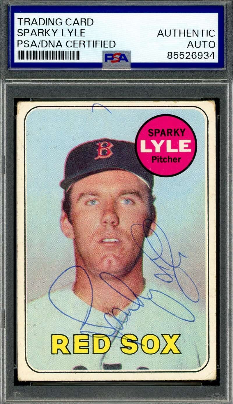 Sparky Lyle PSA DNA  Vintage Signed 1969 Topps Rookie Autograph
