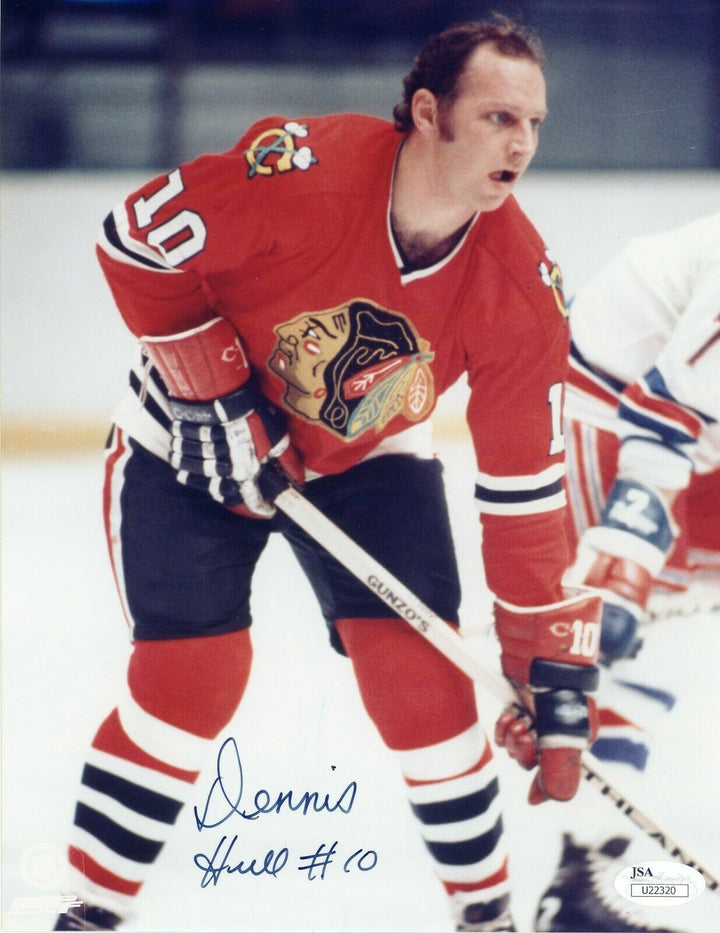Dennis Hull Signed 8x10 JSA COA Photo Autograph 8x Chicago Blackhawks