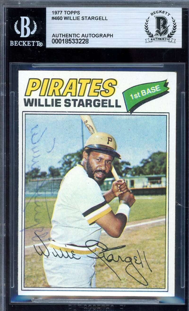 Willie Stargell Beckett BAS Vintage Signed 1977 Topps Autograph