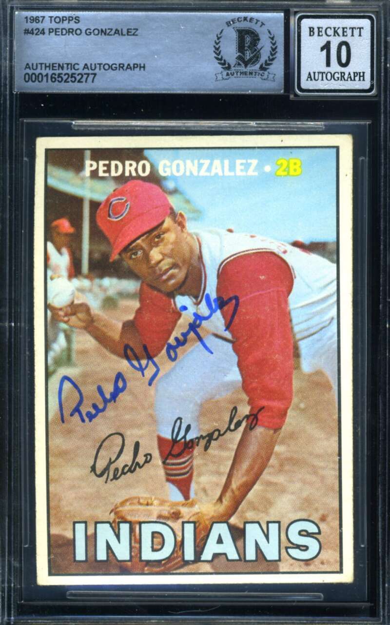 Pedro Gonzalez Gem Mint 10 Beckett BAS Signed 1967 Topps Autographed
