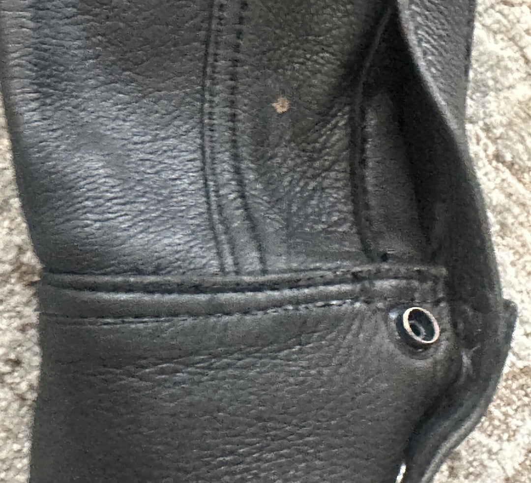 Vintage Branded Garments Black Leather Jacket Button Usa New W/out Tag Sz M 44