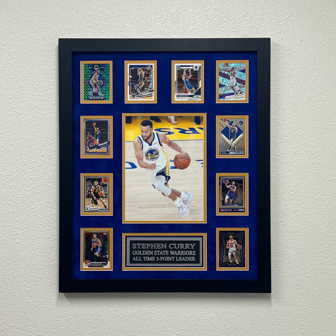 Stephen Curry 10-Card Custom Display Framed Golden State Warriors