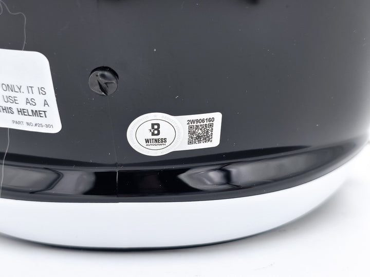 Michael Penix Jr Auto Falcons Black Full Size Speed Rep Helmet Sig Twice Beckett