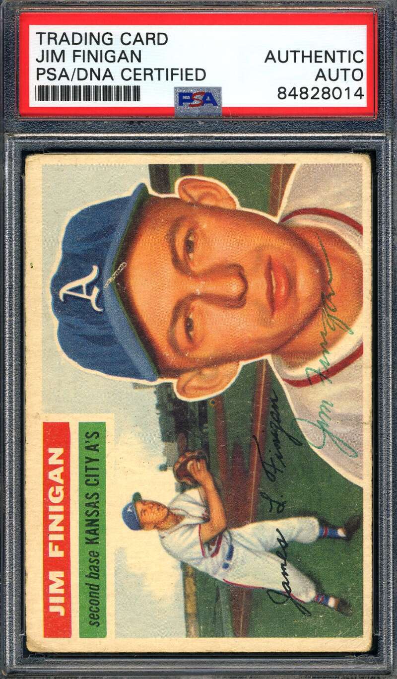 Jim Finigan PSA DNA Signed 1956 Topps Autograph