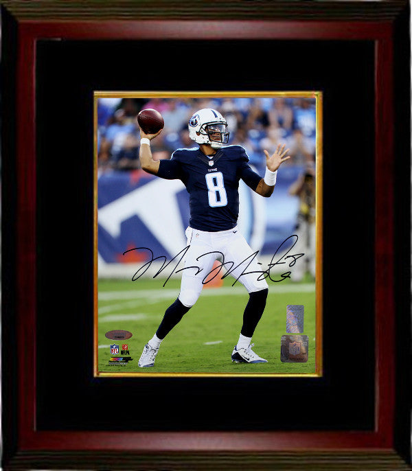 Marcus Mariota signed Titans 8x10 Photo Custom Framed #8- Mariota/Tri-Star Holos