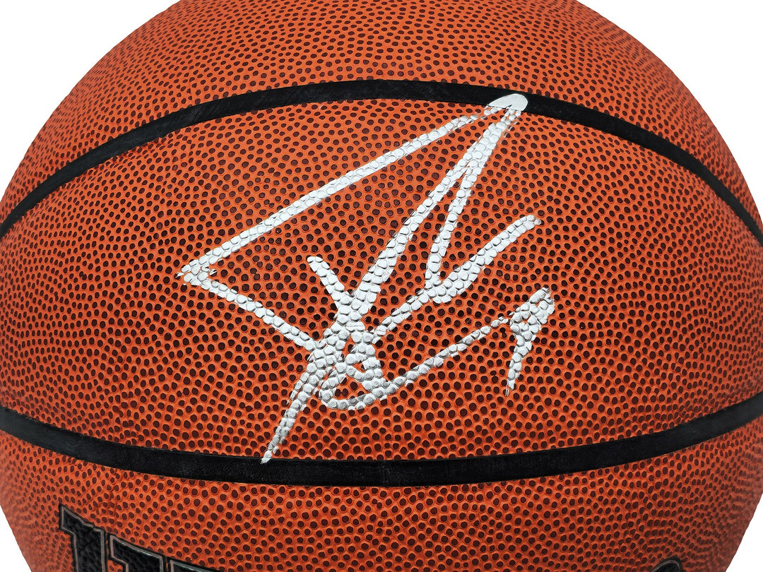 Tony Parker Auto Signed Authentic Indoor/Outdoor IO Basketball Spurs Beckett Wit
