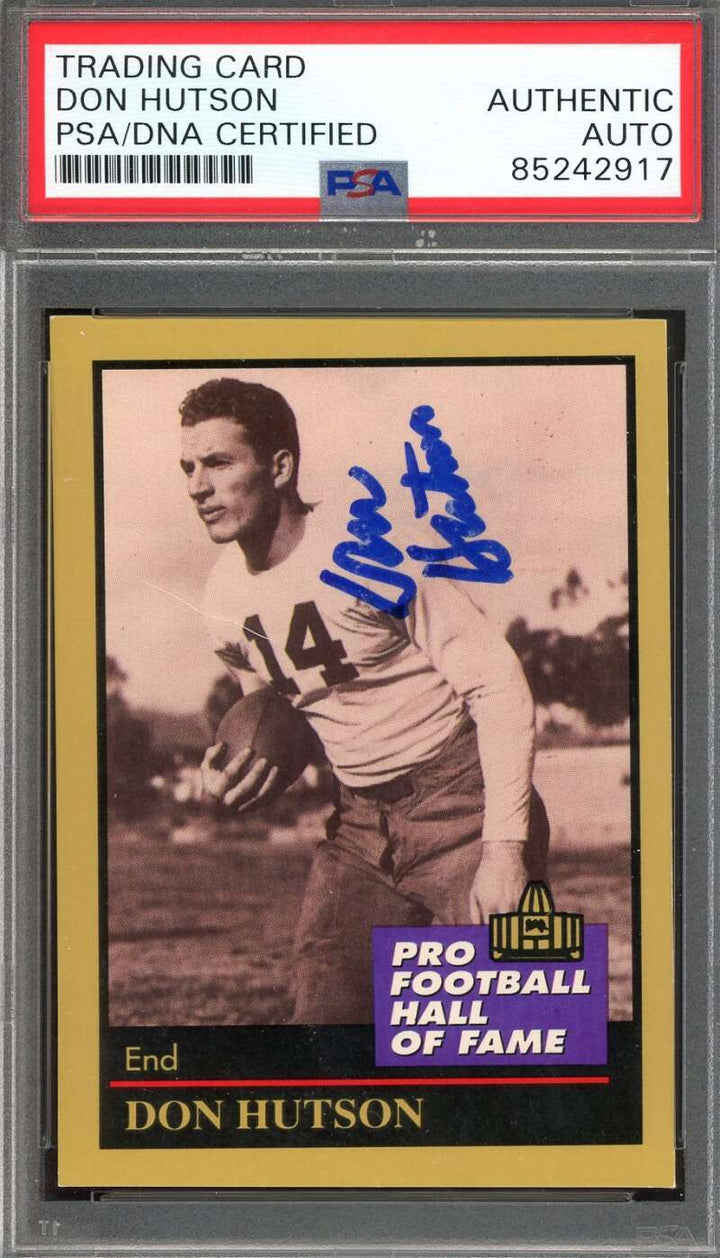 Don Hutson PSA DNA Signed 1991 Enor Hall of Fame Autograph
