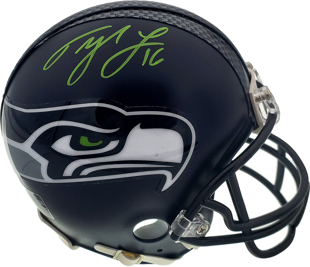 Tyler Lockett Autographed Signed Seattle Seahawks Mini Helmet In Green MCS Holo