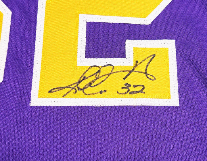 Utah Jazz Karl Malone Autographed Signed Purple Jersey JSA