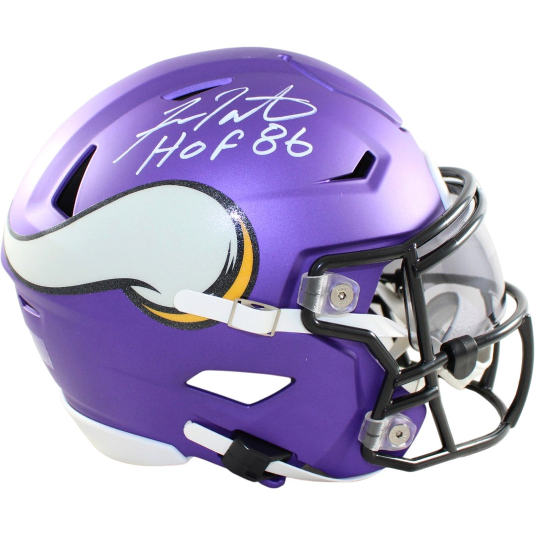 Fran Tarkenton Signed Minnesota Vikings Mid-Sized Midi Helmet W/HOF BAS 58820