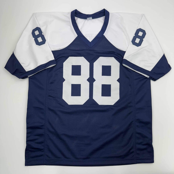 Autographed/Signed DREW PEARSON Dallas Thanksgiving Football Jersey JSA COA Auto