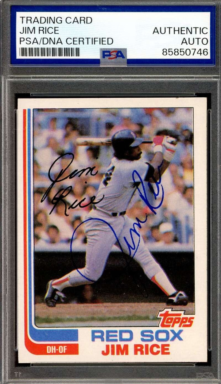 Jim Rice PSA DNA Signed 1982 Topps Autograph