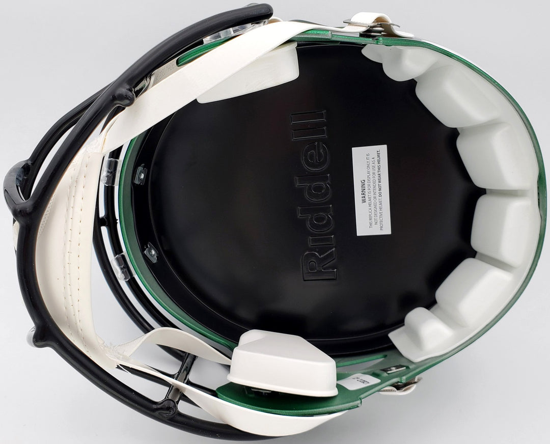 Zach Wilson Signed New York Jets Green Full Size Replica Speed Helmet Beckett