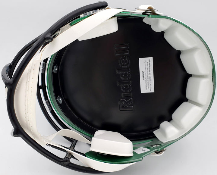Zach Wilson Signed New York Jets Green Full Size Replica Speed Helmet Beckett