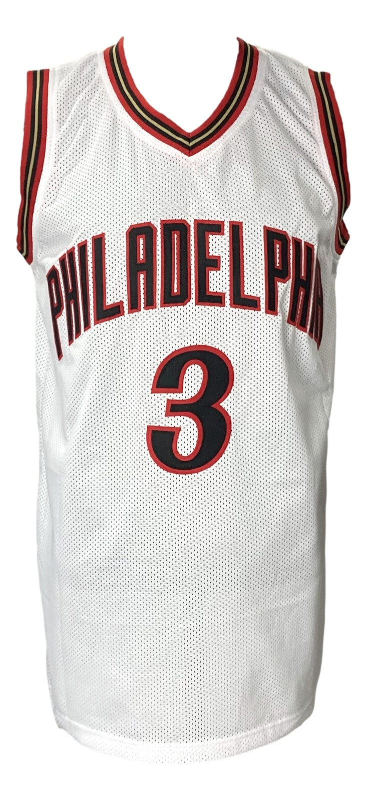 Allen Iverson Signed Custom White Pro-Style Basketball Jersey JSA ITP