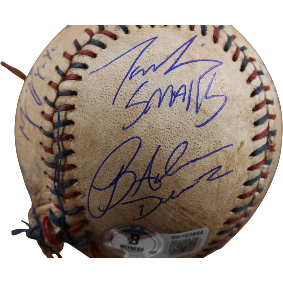 Cast Sandlot Autographed Ripped Custom Baseball Renna +7 Character Beckett 57168