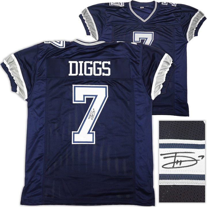 Dallas Cowboys Trevon Diggs Autographed Signed Blue Jersey TriStar