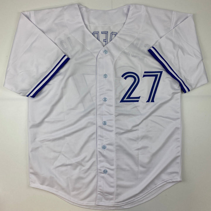 Autographed/Signed Vladimir Vlad Guerrero Jr. Toronto White Jersey JSA COA