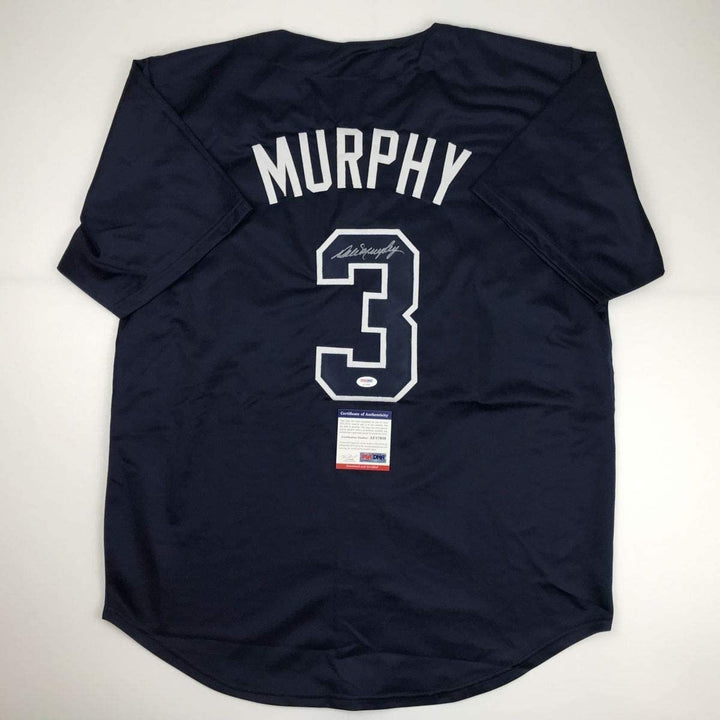 Autographed/Signed Dale Murphy Atlanta Dark Blue Jersey PSA/DNA COA