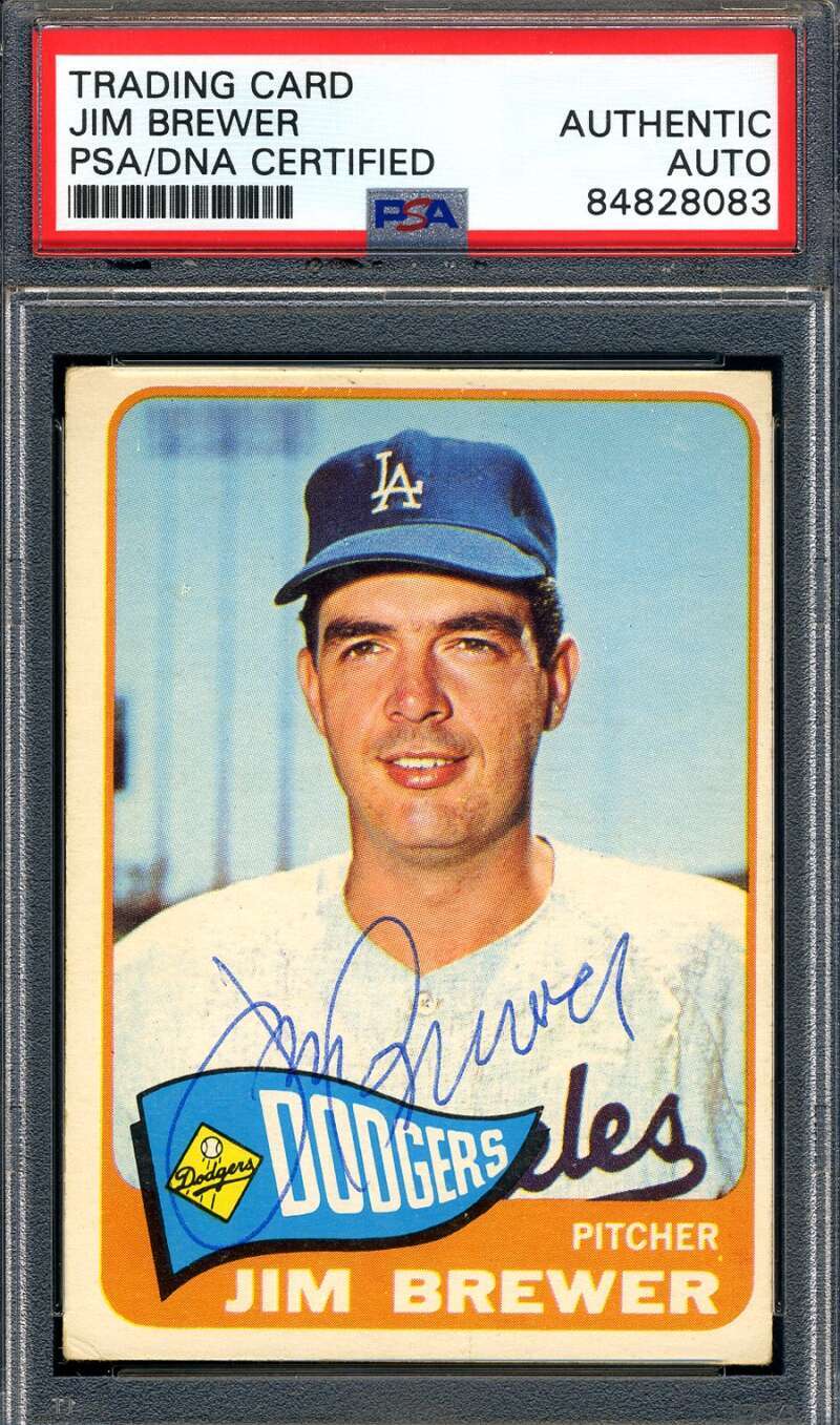 Jim Brewer PSA DNA Signed 1965 Topps  Autograph