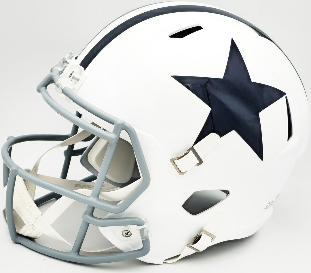 Dez Bryant Auto Cowboys White Throwback Full Size Speed Replica Helmet Beckett