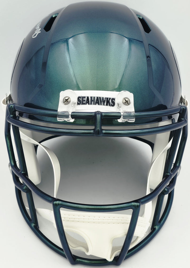 Zach Charbonnet Signed Seahawks Full Size Rivalries Speed Replica Helmet MCS