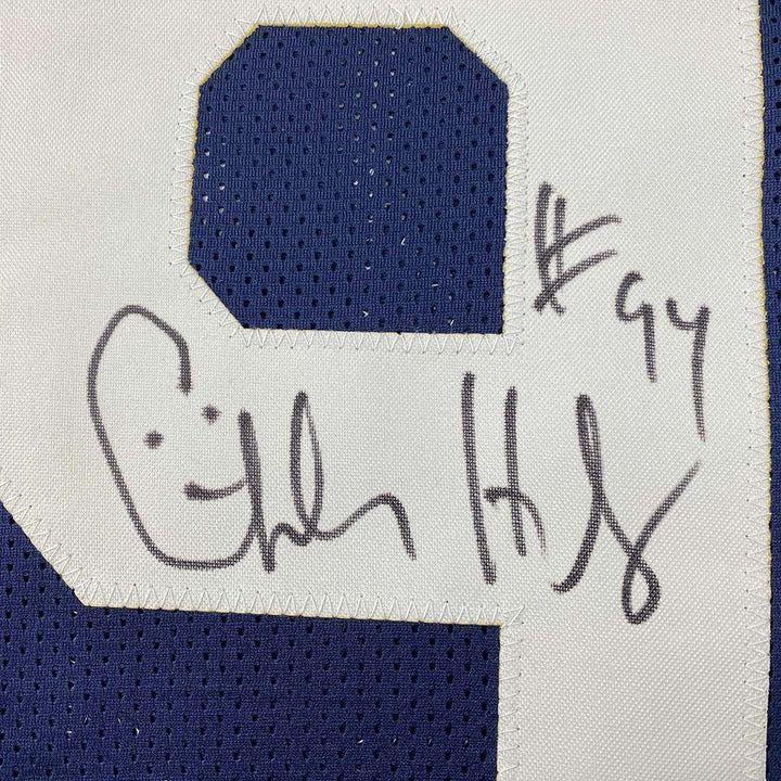 Framed Autographed/Signed Charles Haley 33x42 Dallas TG Day Jersey JSA COA