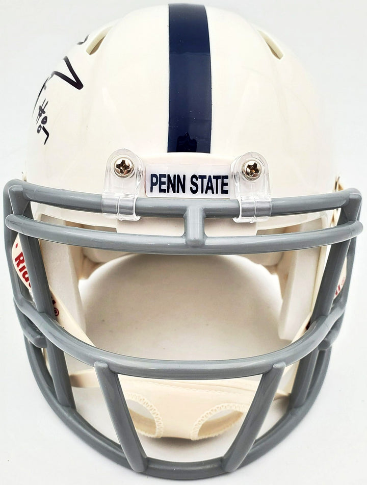 Pat Freiermuth Signed Penn State Nittany Lions White Speed Mini Helmet Beckett