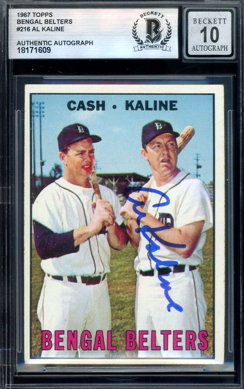 Al Kaline Gem Mint 10 Beckett BAS Signed 1967 Topps Bengal Belters Autograph