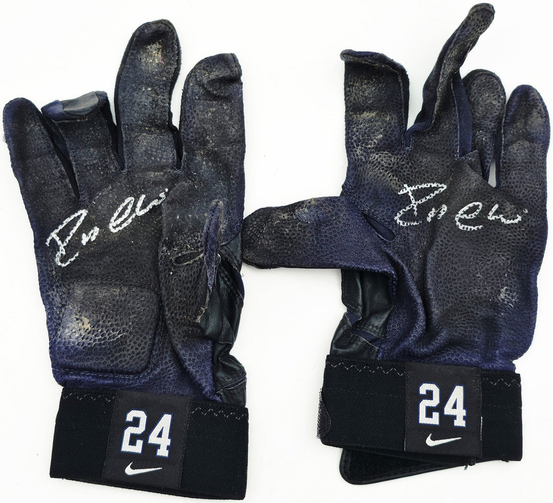 Robinson Cano Signed Blue & Black Nike Diamond Elite Game Used Batting Gloves