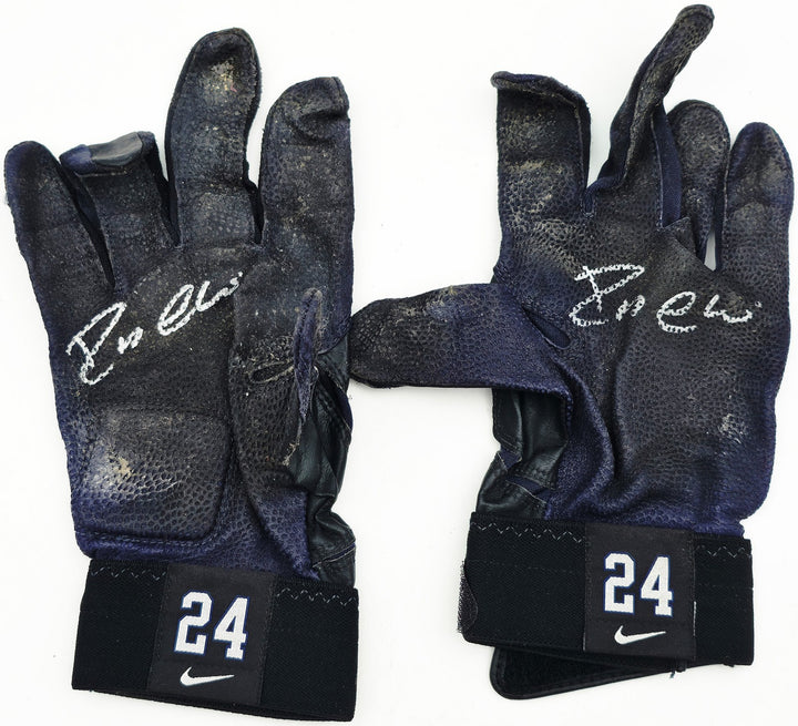 Robinson Cano Signed Blue & Black Nike Diamond Elite Game Used Batting Gloves
