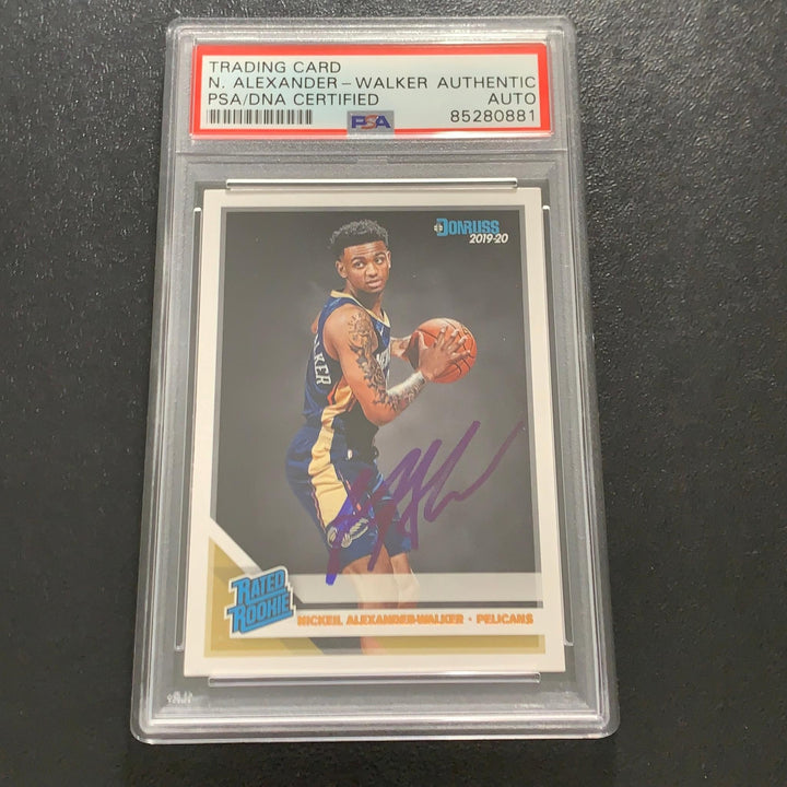 2019-20 Panini Donruss #216 Nickeil Alexander Walker Signed Card AUTO PSA Slabbe