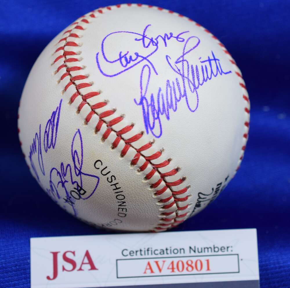 Cey Garvey Baker Lopes Smith Yeager Russell JSA National League Signed Baseball