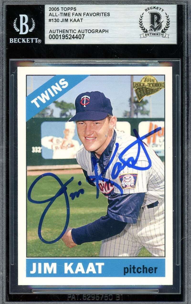 Jim Kaat Beckett BAS Signed 2005 Topps All Time Fan Fav 1966 Autograph