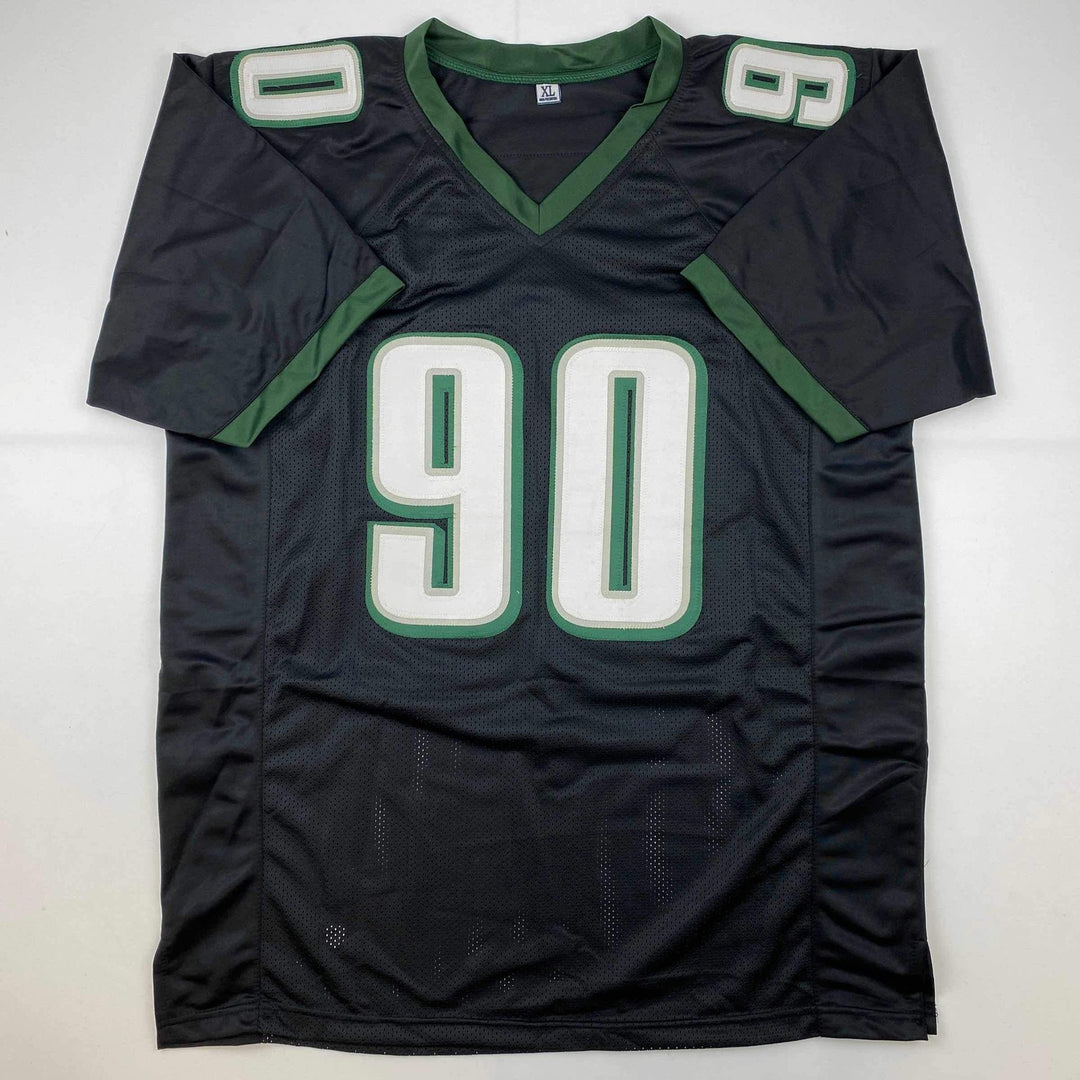Autographed/Signed Jordan Davis Philadelphia Black Football Jersey JSA COA