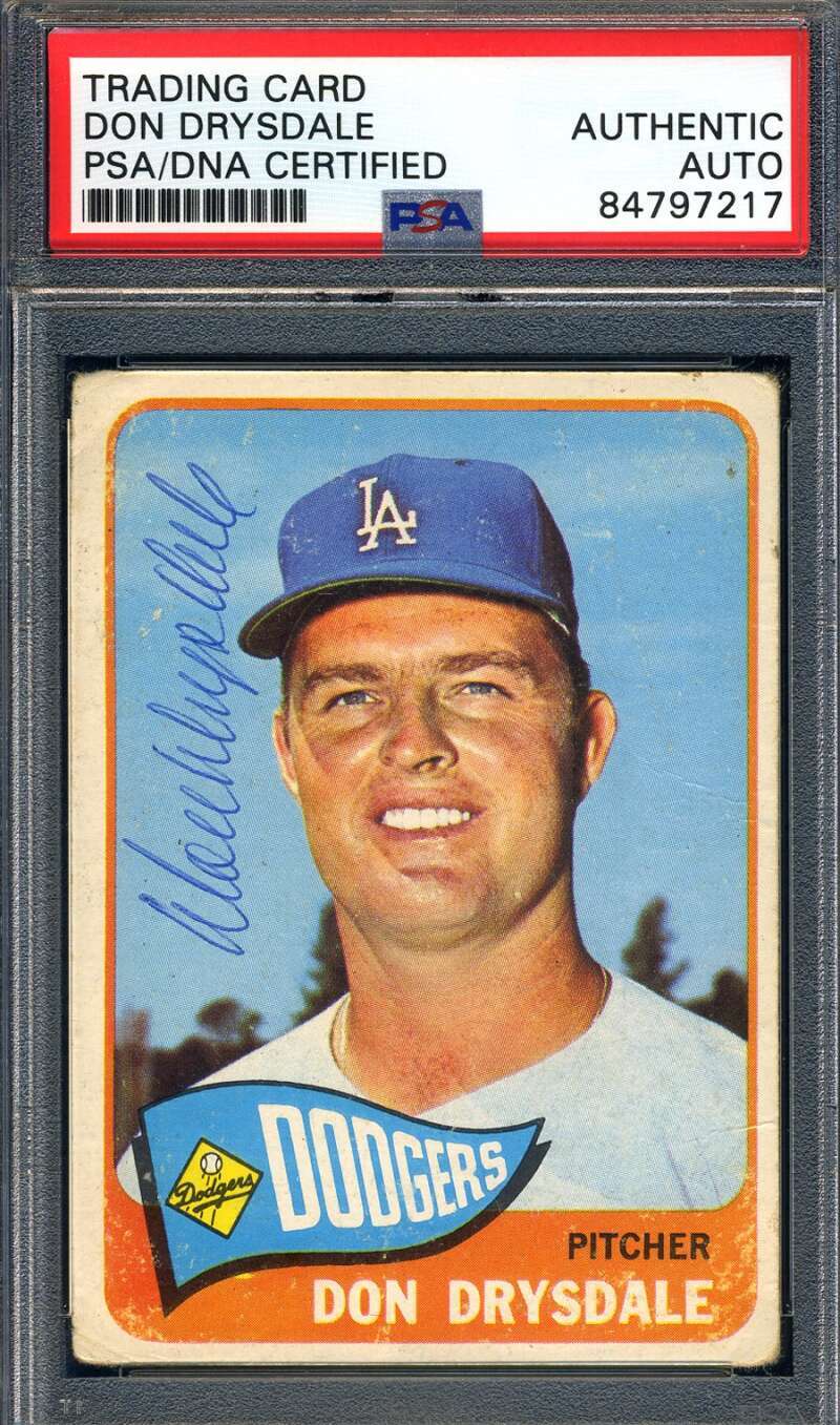 Don Drysdale PSA DNA Signed 1965 Topps  Autograph