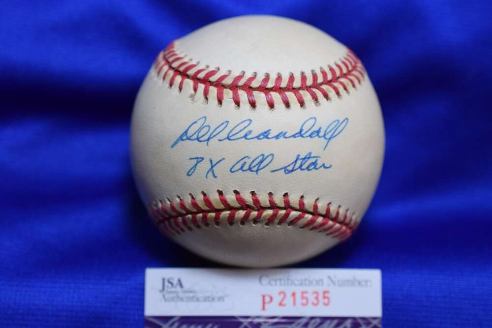 Del Crandall JSA COA Autograph National League ONL Signed Baseball 8x All Star